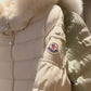 Campera Acolchada Blanca Moncler (Talle S)