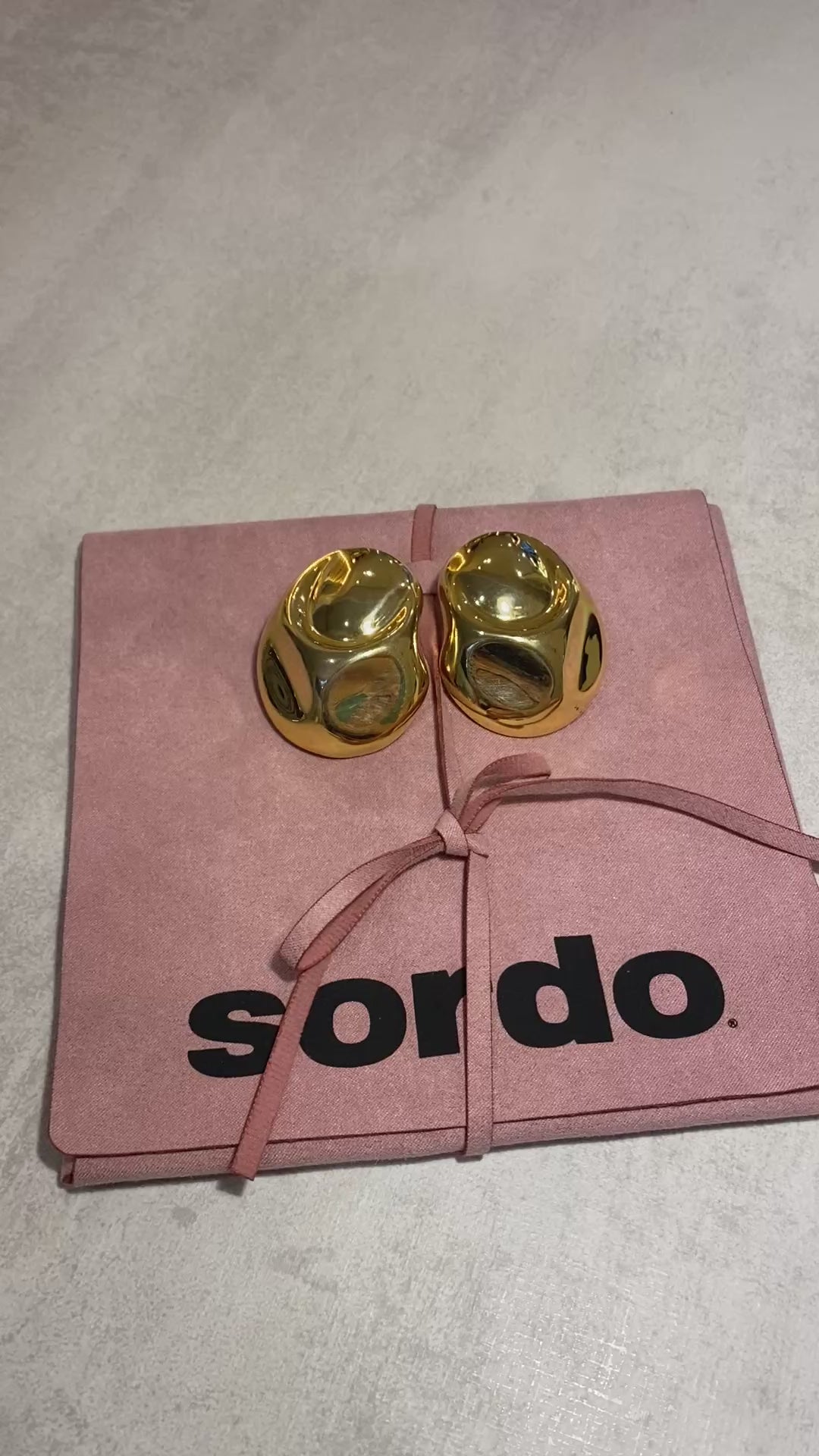 Aros Sordo Cubagua Bañado en Oro 24KT