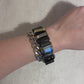 Pulsera Armani Exchange de Cuero Silver and Gold