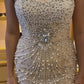 Vestido Largo con Apliques Sherri Hill (Talle 8)