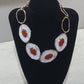 Collar Cristina Sabatini Red Jasper Howlite Poet