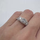 Anillo Estilo Engagement en Oro Blanco 18k con Diamantes