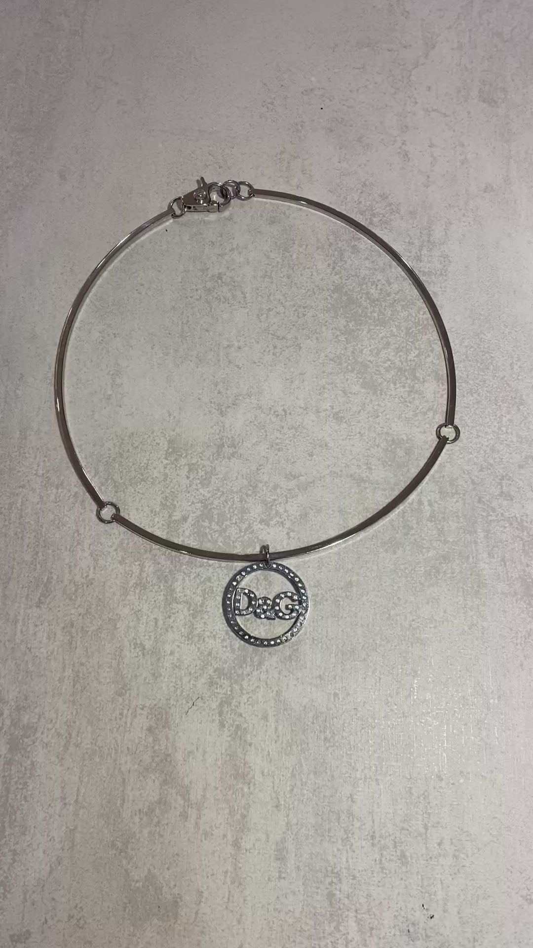 ⁠Collar Rígido Dolce & Gabbana Silver