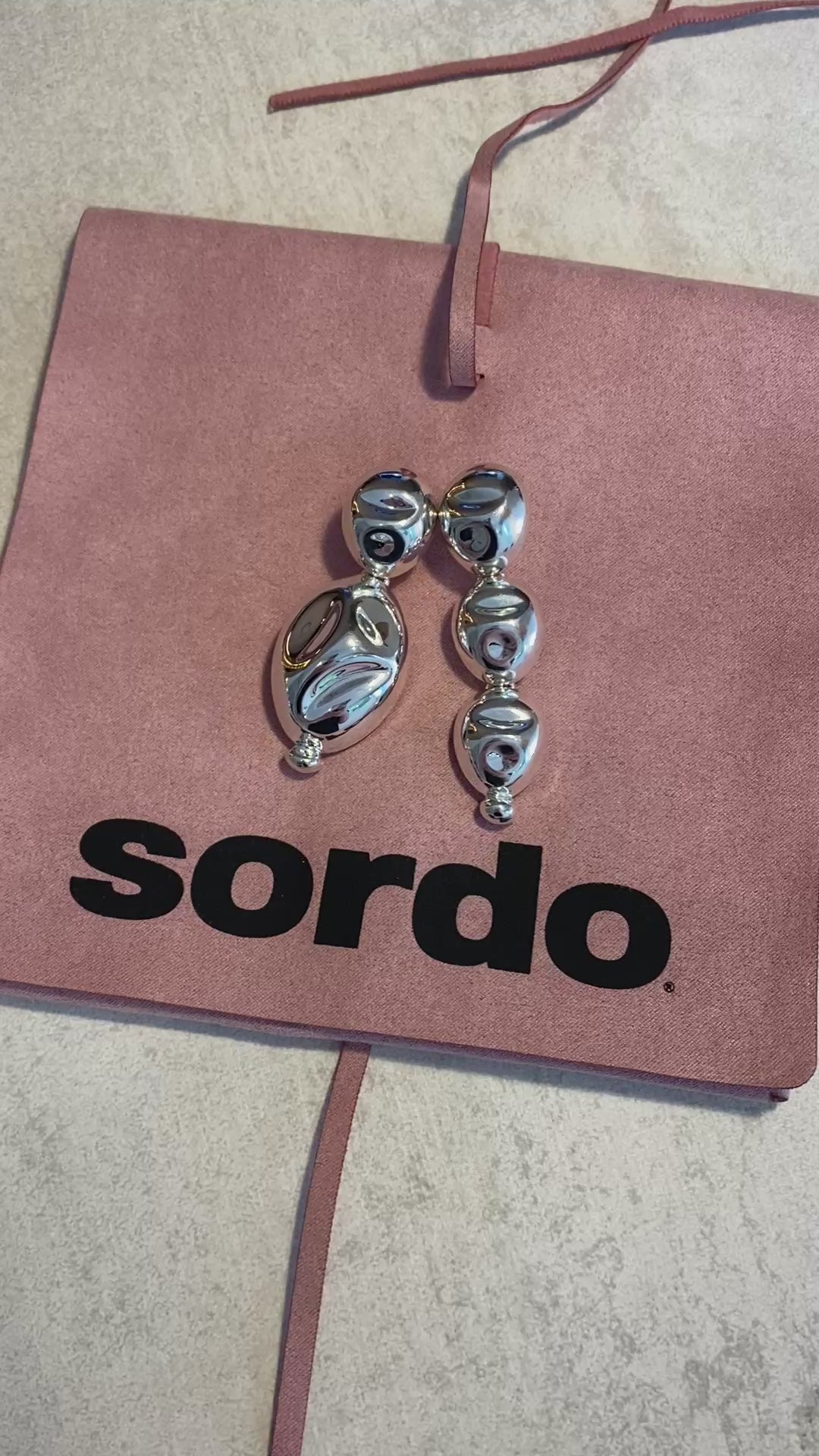 Aros Sordo Puerto Asymmetric Bañado en Plata