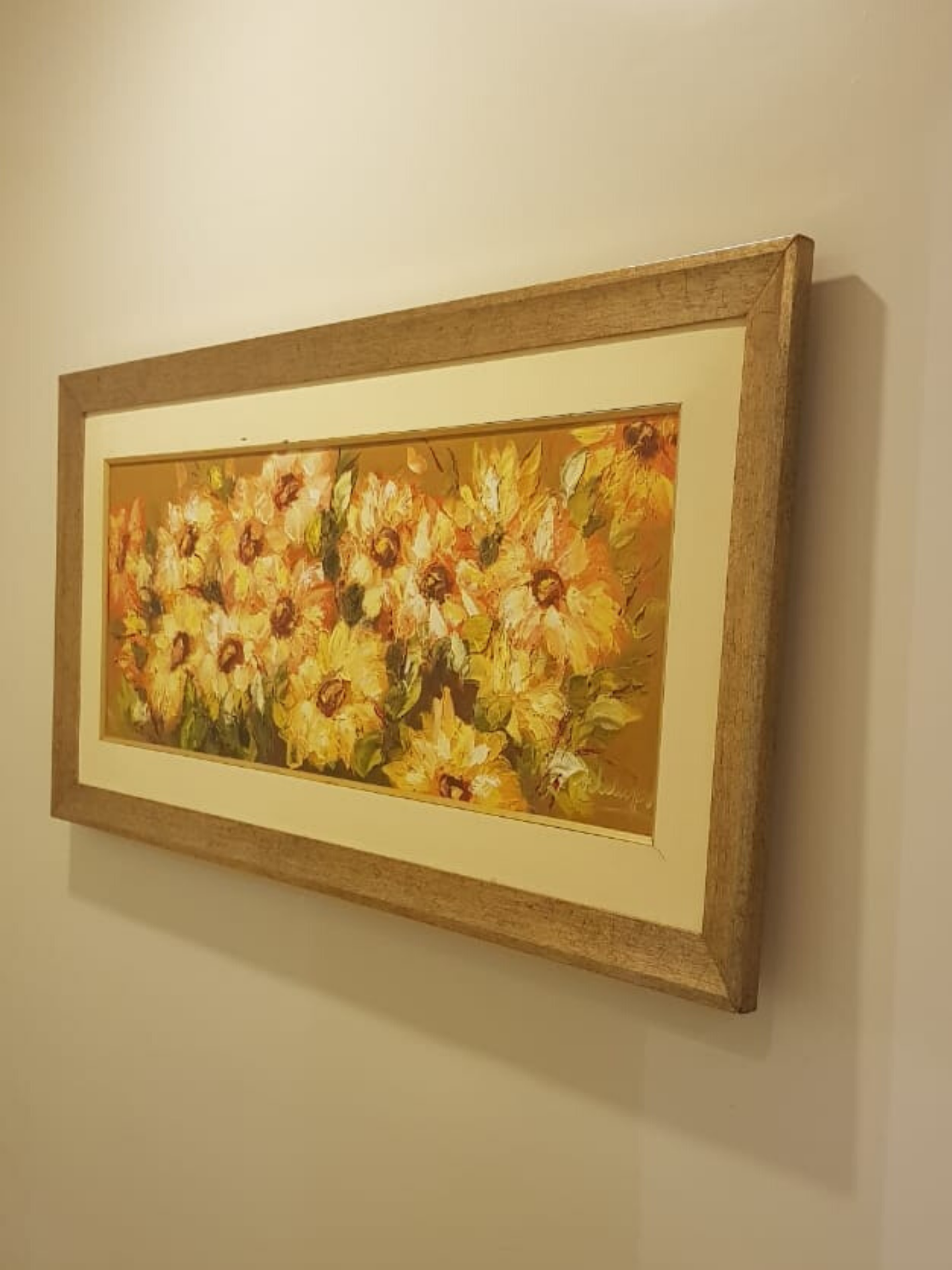 Cuadro Flores de Hilda Valenzano 125 x 58 cm.