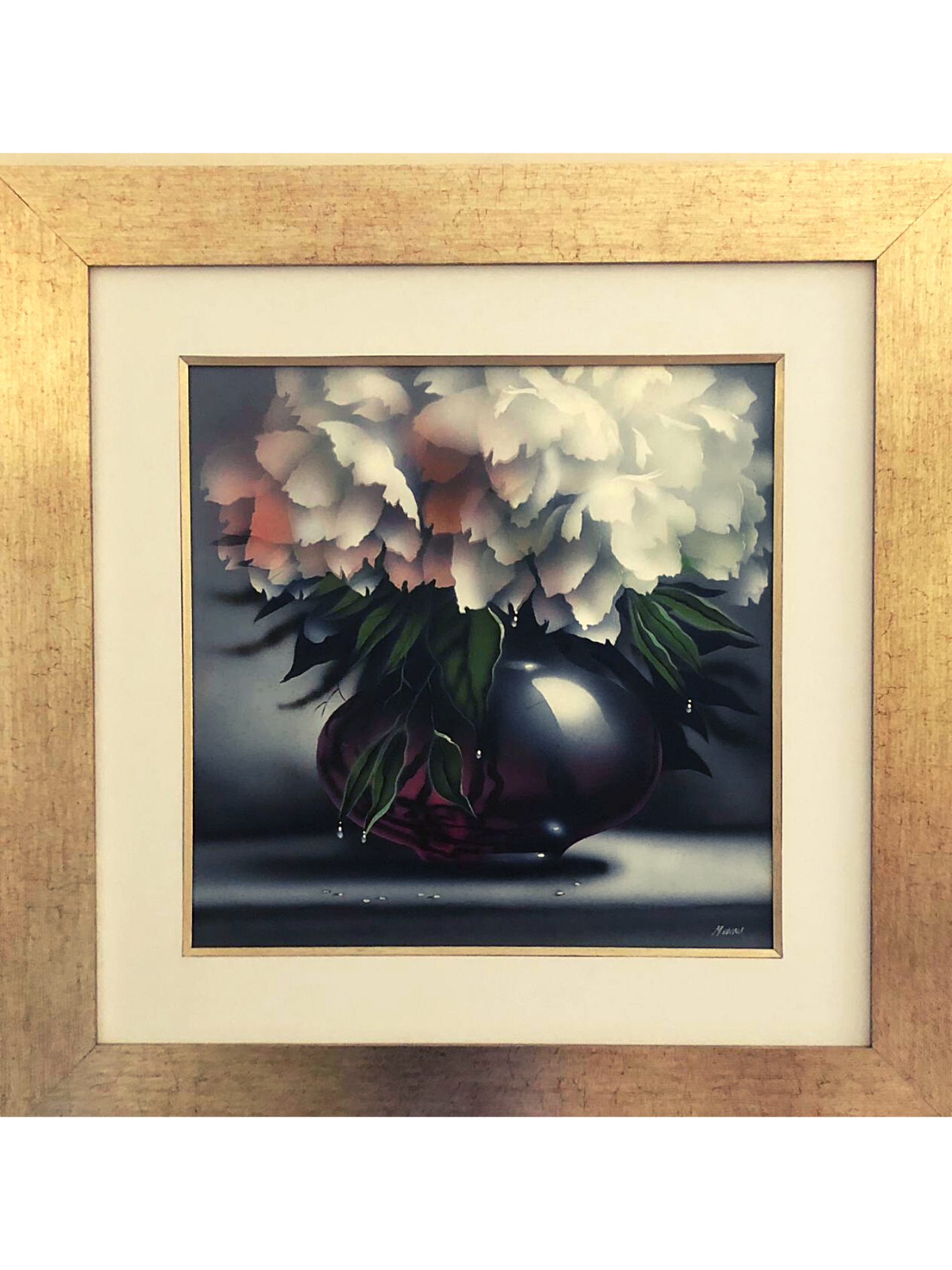 Cuadro "Flores" de Enrique Medina 50 x 50 cm.