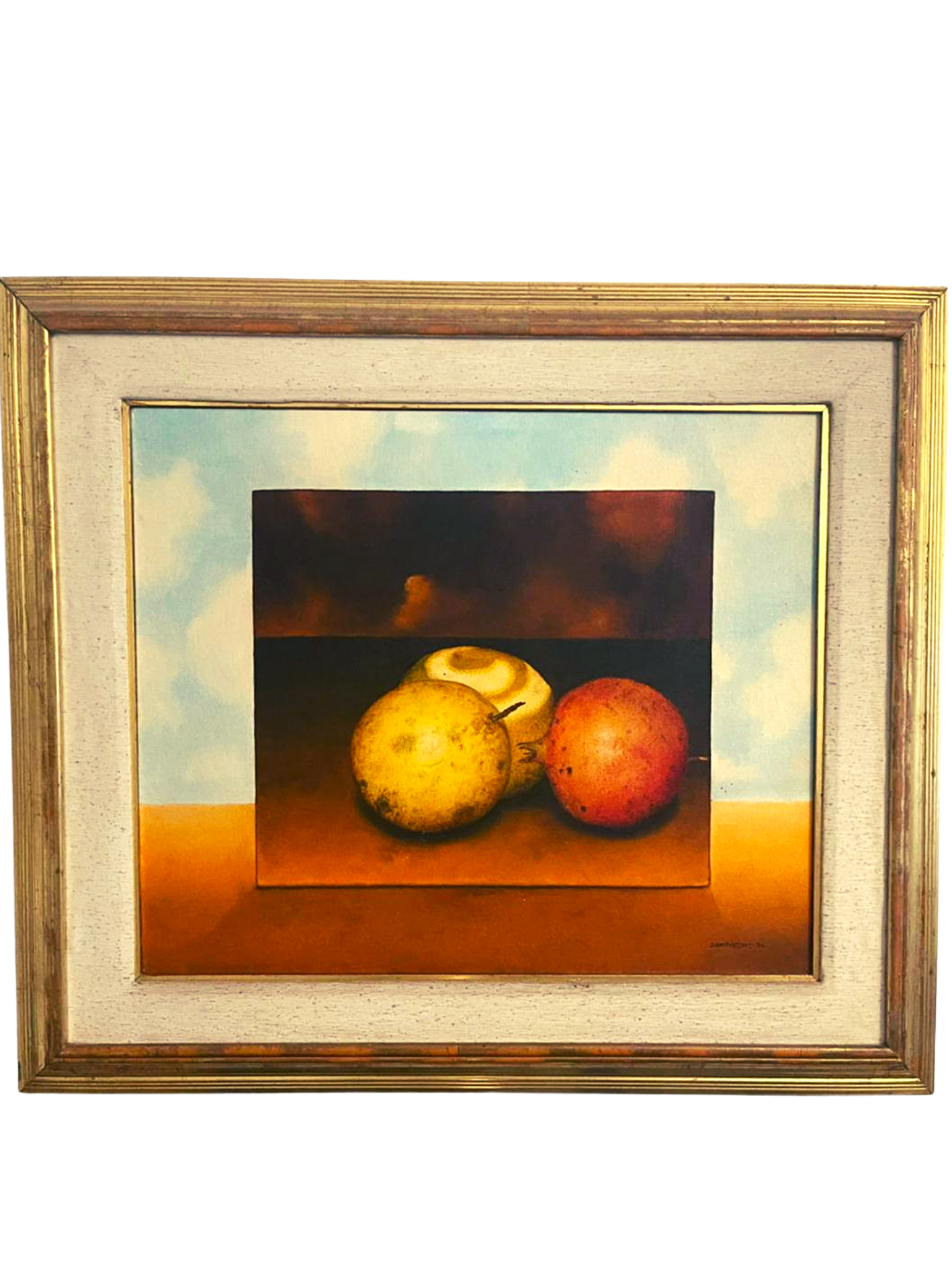 Cuadro de Sebastián Diaz 60 x 50 cm. 3 frutas