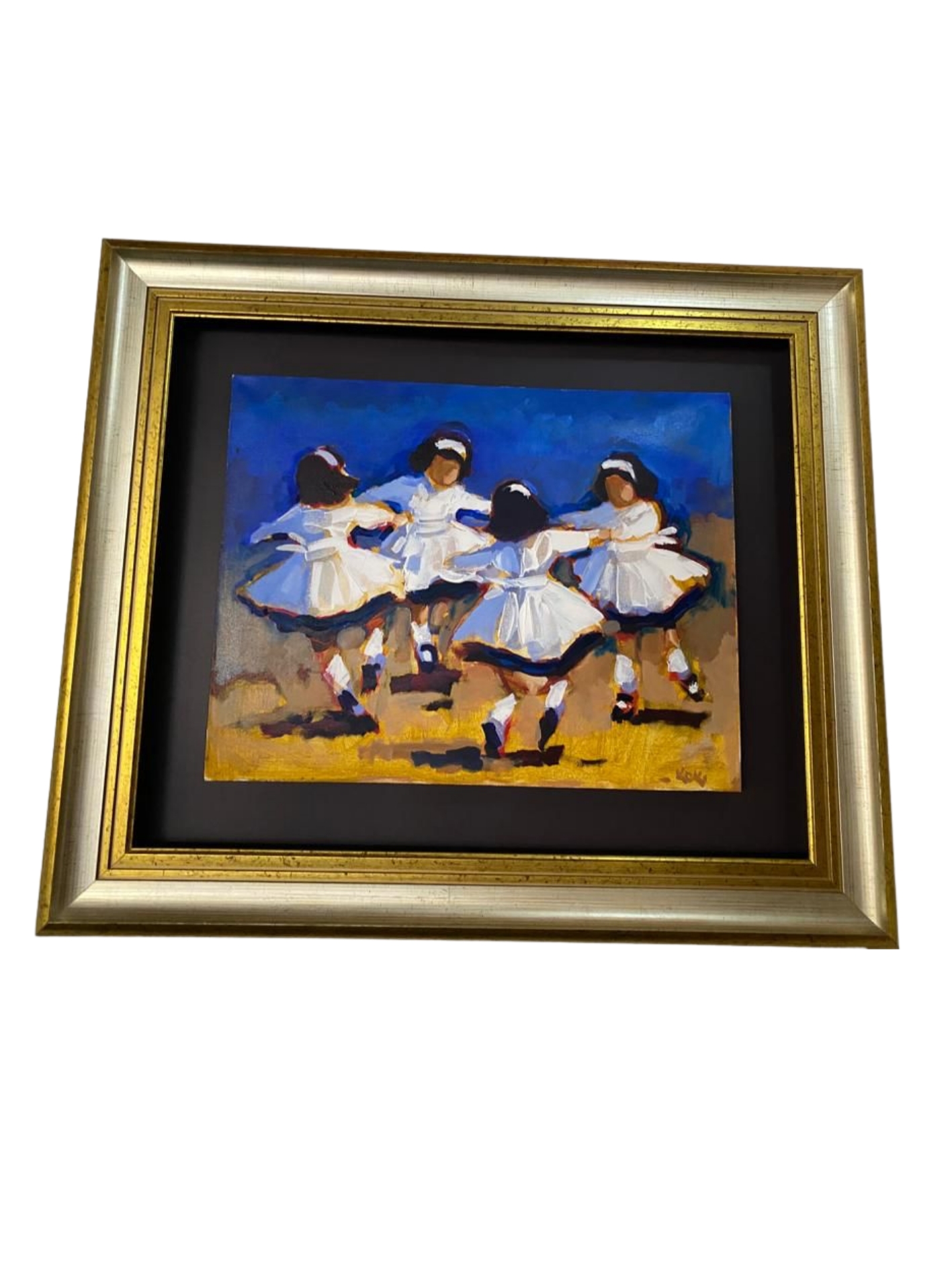 Cuadro "Colegialas" de Koki Ruiz 37 x 45 cm.