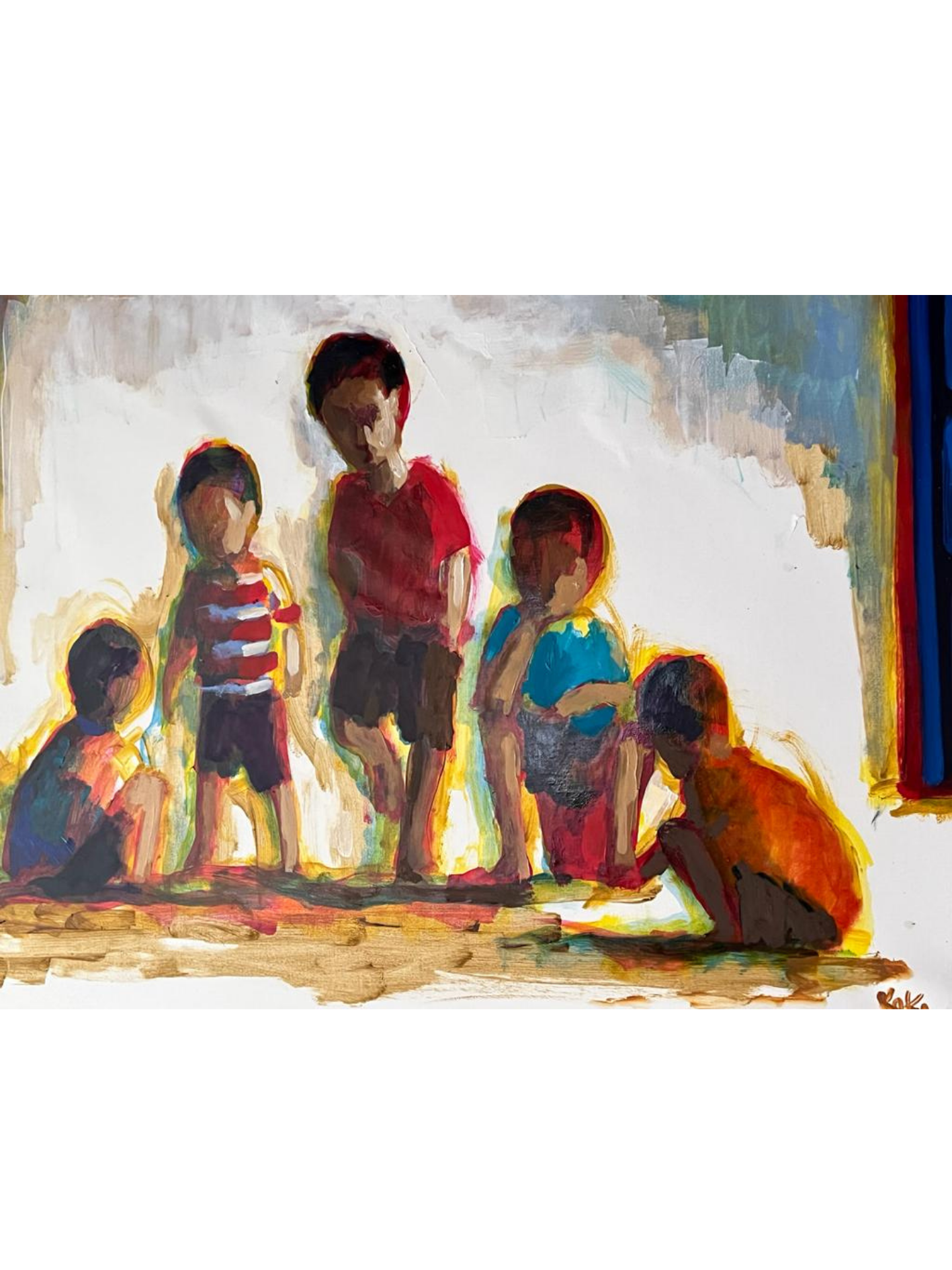 Cuadro "Niños" de Koki Ruiz 60 x 70 cm