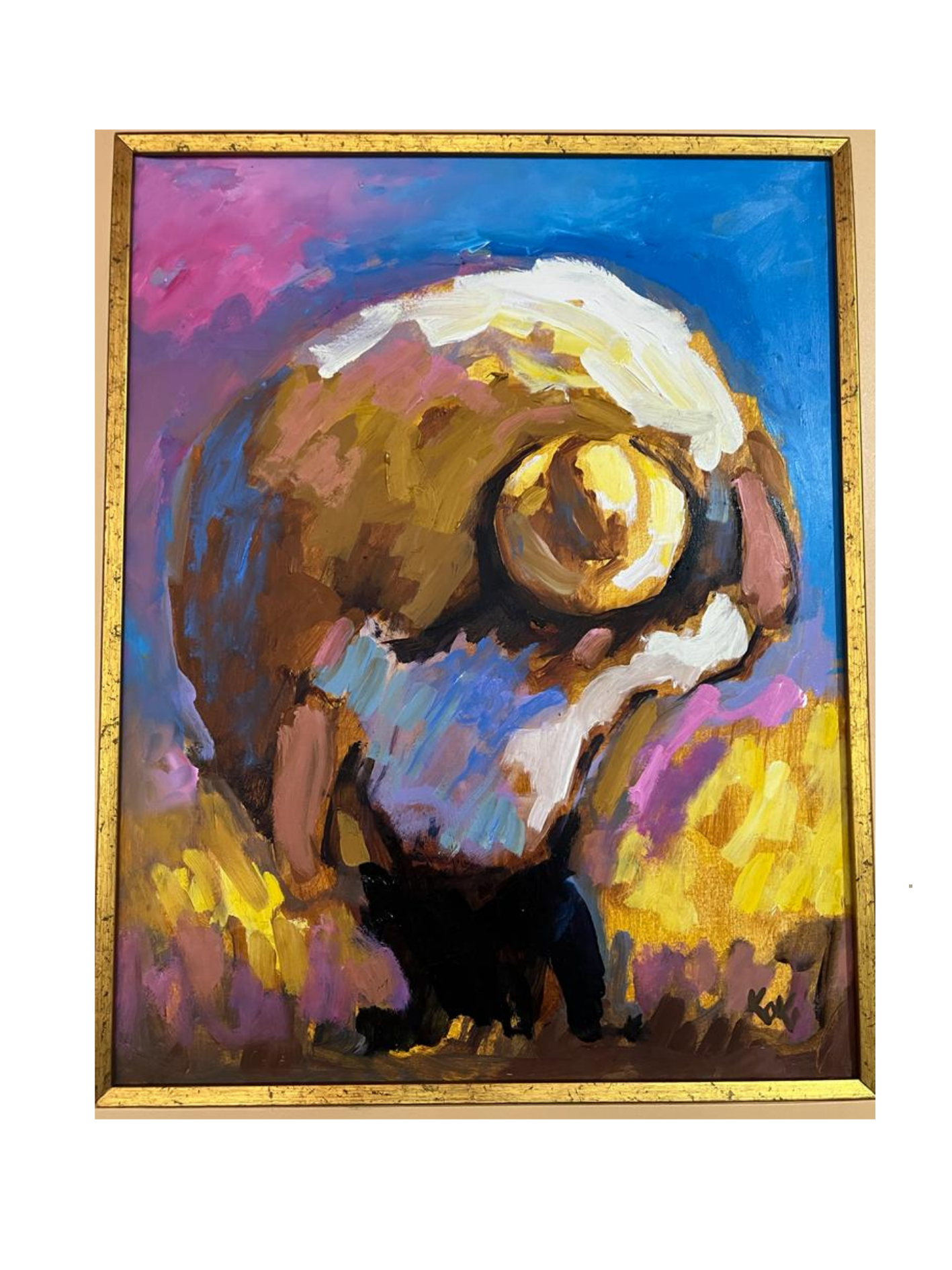 Cuadro "Cosechero" de Koki Ruiz 45 x 35 cm