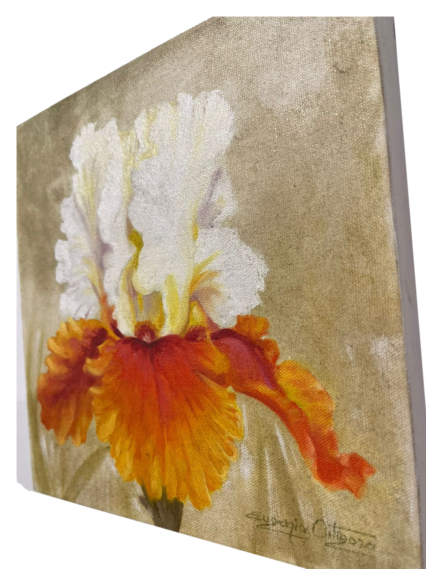 Cuadro Flor de Eugenia Ortigoza 20 x 20 cm