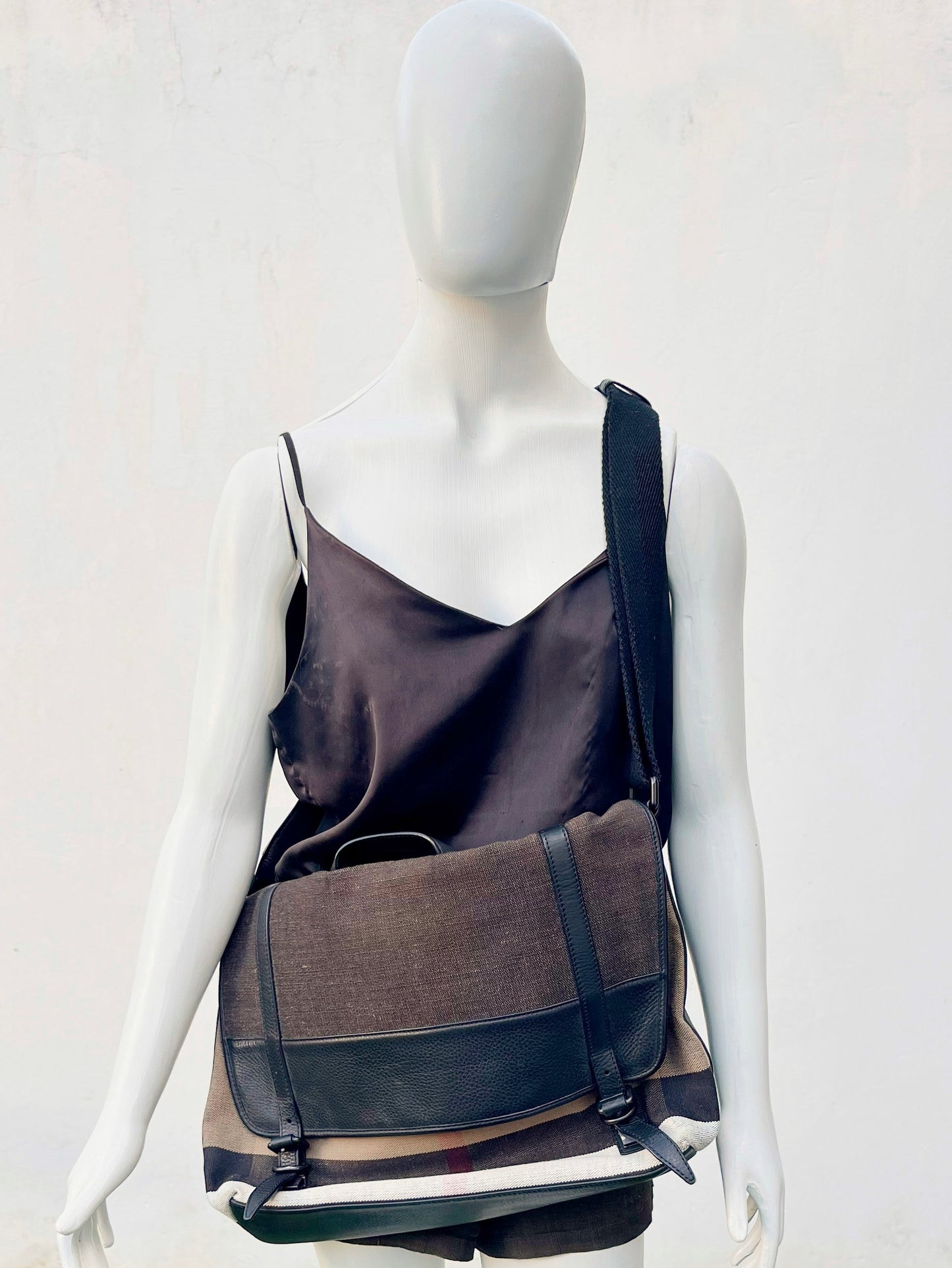 Bandolera Burberry cloth satchel messenger bag